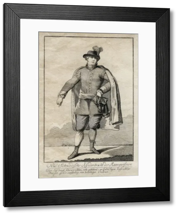 Framed Print : Gustaf III's national costume, 1780. Creator: Unknown Framed Print : Gustaf III's national costume, 1780. Creator: Unknown