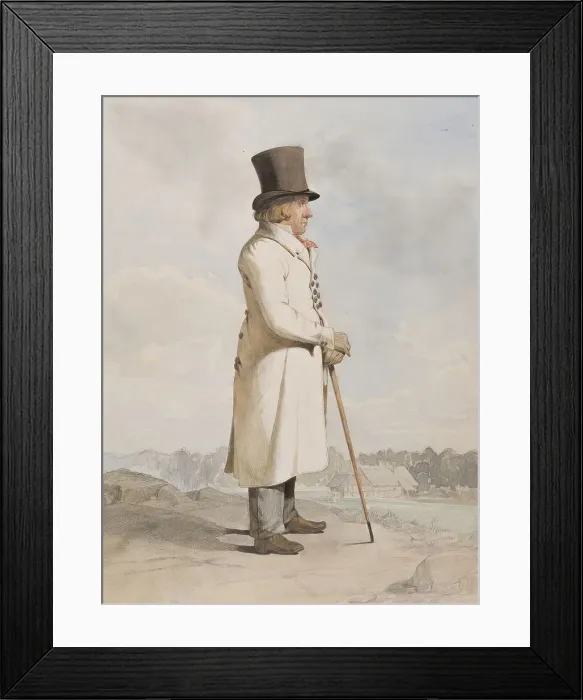 Framed Print : Apparel - man in full figure in profile. Creator: Otto Wallgren Framed Print : Apparel - man in full figure in profile. Creator: Otto Wallgren
