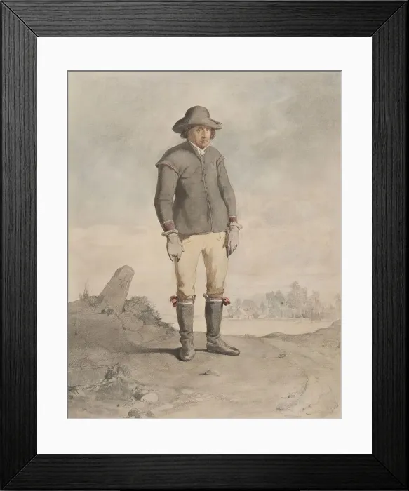 Framed Print : Farmer from Fär district, 1810-1857. Creator: Otto Wallgren Framed Print : Farmer from Fär district, 1810-1857. Creator: Otto Wallgren