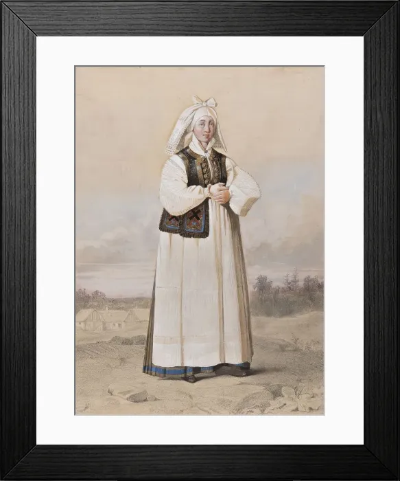 Framed Print : Apparel - standing woman Creator: Otto Wallgren Framed Print : Apparel - standing woman Creator: Otto Wallgren