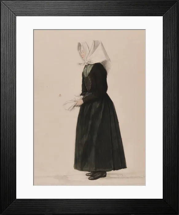 Framed Print : Woman in costume, 1840-1889. Creator: Per Sodermark Framed Print : Woman in costume, 1840-1889. Creator: Per Sodermark