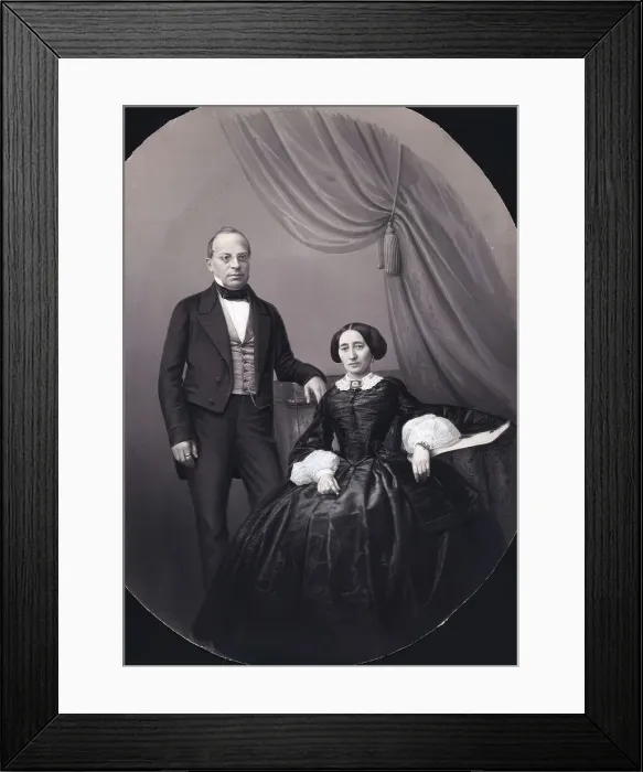 Framed Print : Full-length cabinet portrait, 1860-1865. Creator: Unknown Framed Print : Full-length cabinet portrait, 1860-1865. Creator: Unknown