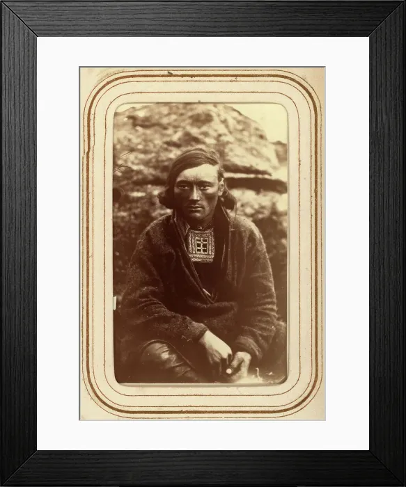 Framed Print : Portrait of Lars Anders Baggi, 25 years old, Jokkmokk, 1868. Creator: Lotten von Duben Framed Print : Portrait of Lars Anders Baggi, 25 years old, Jokkmokk, 1868. Creator: Lotten von Duben