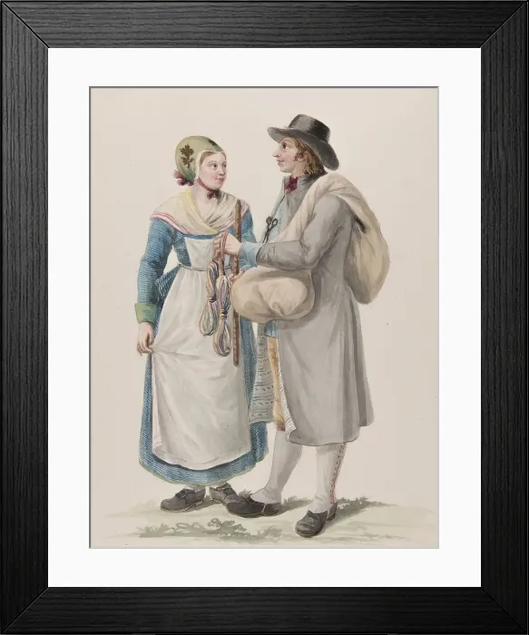 Framed Print : Apparel - Habitants de la Westergothie A knave and a woman, 1780-1840. Creator: Carl Wilhelm Swedman. Apparel - Habitants de la Westergothie A knave and a woman, 1780-1840. Creator: Carl Wilhelm Swedman Framed Print : Apparel - Habitants de la Westergothie A knave and a woman, 1780-1840. Creator: Carl Wilhelm Swedman. Apparel - Habitants de la Westergothie A knave and a woman, 1780-1840. Creator: Carl Wilhelm Swedman