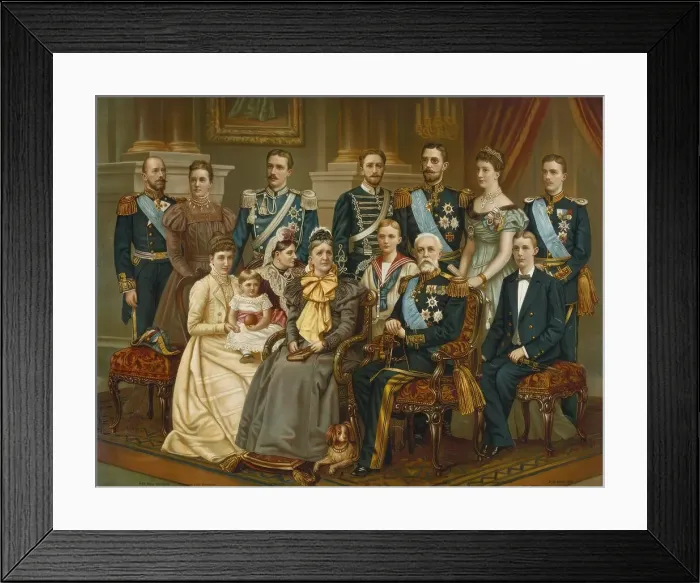 Framed Print : Oscar II and his family, c1900. Creator: Nordic Museum Framed Print : Oscar II and his family, c1900. Creator: Nordic Museum
