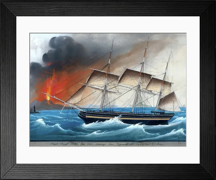 Framed Print : The full-rigger Blixten, 1837-1838. Creator: Unknown Framed Print : The full-rigger Blixten, 1837-1838. Creator: Unknown
