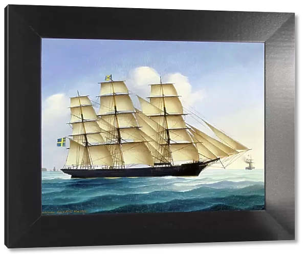 The ship Indiaman, 1864. Creator: Heinrich Petersen