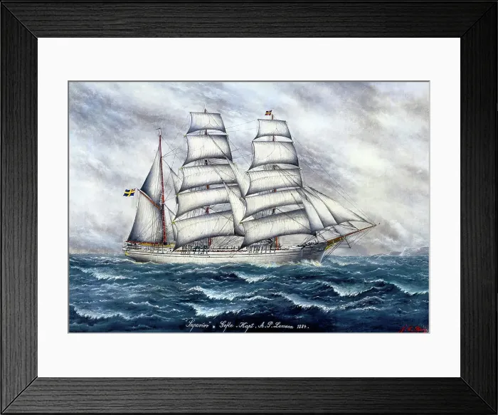 Framed Print : Barque Superior, 1936. Creator: J.G. Berg Framed Print : Barque Superior, 1936. Creator: J.G. Berg