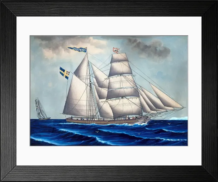 Framed Print : Schooner Constance, 1870. Creator: Lars Petter Sjostrom Framed Print : Schooner Constance, 1870. Creator: Lars Petter Sjostrom