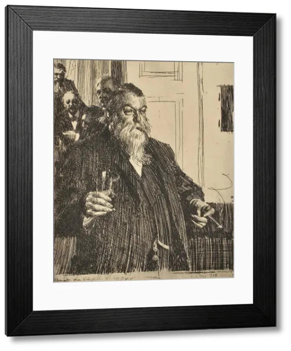 Framed Print : Portrait, 1893. Creator: Anders Leonard Zorn Framed Print : Portrait, 1893. Creator: Anders Leonard Zorn