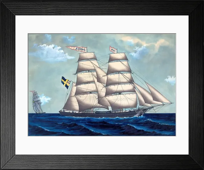 Framed Print : Brig Sophia af Gavle, (1870s). Creator: Lars Petter Sjostrom Framed Print : Brig Sophia af Gavle, (1870s). Creator: Lars Petter Sjostrom