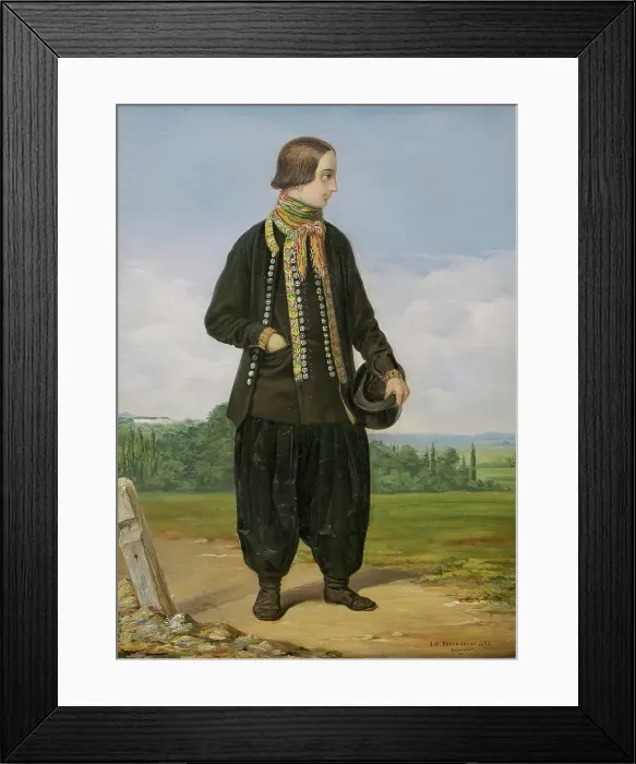 Framed Print : Farmer from Amager, 1843. Creator: Johan Christoffer Boklund Framed Print : Farmer from Amager, 1843. Creator: Johan Christoffer Boklund