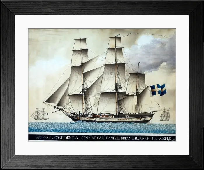 Framed Print : The full-rigger Confidentia, 1797. Creator: Andrea Capanna Framed Print : The full-rigger Confidentia, 1797. Creator: Andrea Capanna