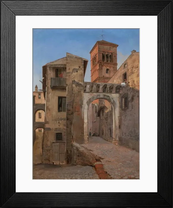 Framed Print : Campanile di S. Rocco a Frescati, 1848. Creator: Gustav Wilhelm Palm Framed Print : Campanile di S. Rocco a Frescati, 1848. Creator: Gustav Wilhelm Palm