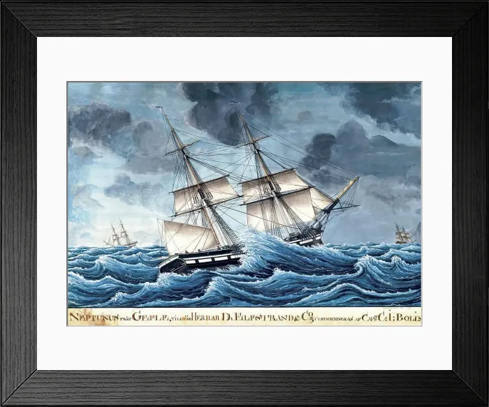 Framed Print : Neptune from Gefle, 1830. Creator: Ole Johnsen Seboy Framed Print : Neptune from Gefle, 1830. Creator: Ole Johnsen Seboy
