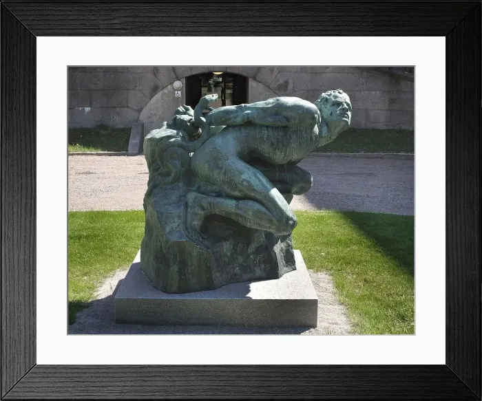 Framed Print : Loki's Punishment, 1936. Creator: Ida Matton Framed Print : Loki's Punishment, 1936. Creator: Ida Matton