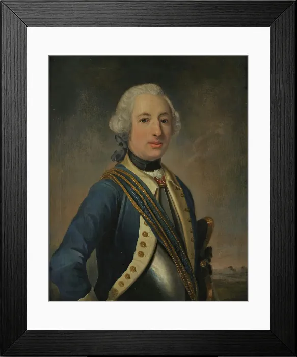 Framed Print : Officer portrait, (c1760s). Creator: Johan Henrik Scheffel