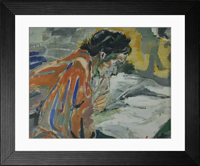Framed Print : The morning paper, (c1940s). Creator: Eric Hallstrom Framed Print : The morning paper, (c1940s). Creator: Eric Hallstrom