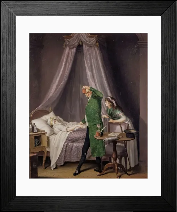 Framed Print : Doctor's visit, 1797. Creator: Per Hillestrom Framed Print : Doctor's visit, 1797. Creator: Per Hillestrom