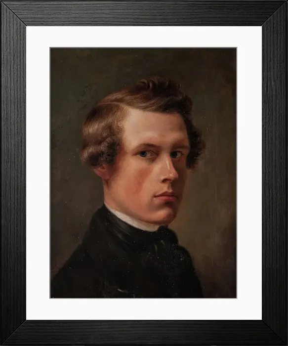 Framed Print : Self portrait, 1845. Creator: August Jernberg Framed Print : Self portrait, 1845. Creator: August Jernberg