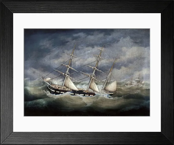 Framed Print : Barque Louise, 1852. Creator: Unknown Framed Print : Barque Louise, 1852. Creator: Unknown