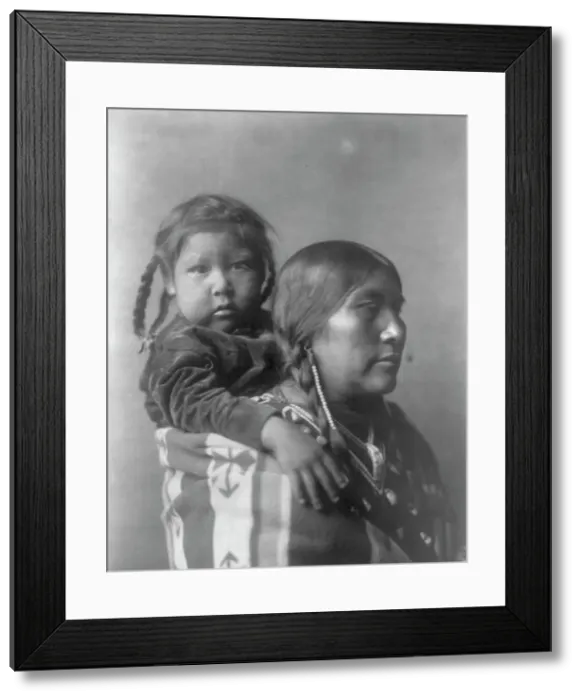 Framed Print : Apsaroke mother, c1908. Creator: Edward Sheriff Curtis Framed Print : Apsaroke mother, c1908. Creator: Edward Sheriff Curtis