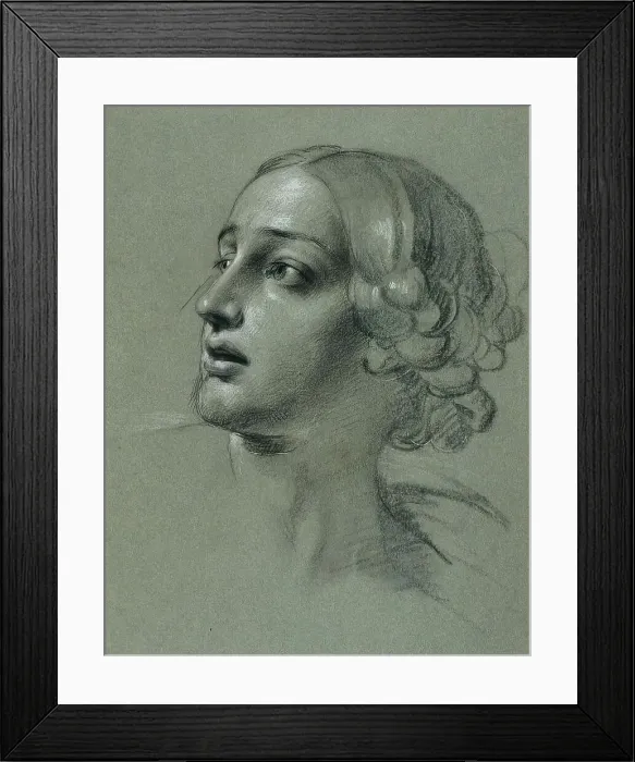 Framed Print : Head study for Arindal and Daura, around 1820 / 1855. Creator: Johann Peter Krafft. Head study for Arindal and Daura, around 1820 / 1855. Creator: Johann Peter Krafft Framed Print : Head study for Arindal and Daura, around 1820 / 1855. Creator: Johann Peter Krafft. Head study for Arindal and Daura, around 1820 / 1855. Creator: Johann Peter Krafft