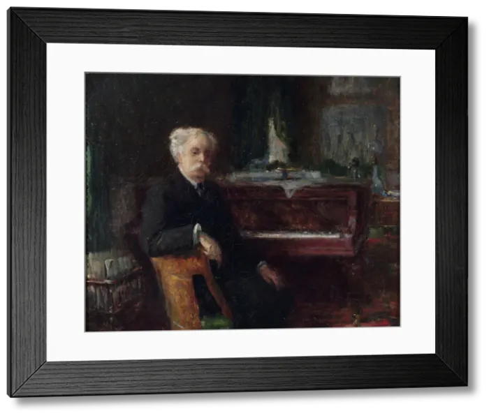 Framed Print : Portrait of the composer Gabriel Fauré (1845-1924), c. 1906. Creator: Farré, Henry (1871-1934)
