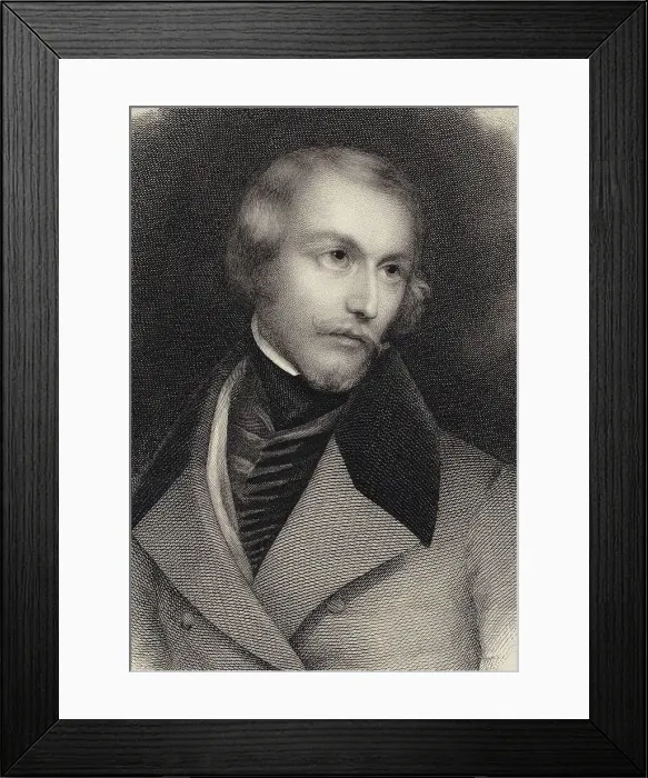 Framed Print : Portrait of the pianist and composer Joseph Schad (1812-1879). Creator: Schad, Aquilin (1815-?) Framed Print : Portrait of the pianist and composer Joseph Schad (1812-1879). Creator: Schad, Aquilin (1815-?)