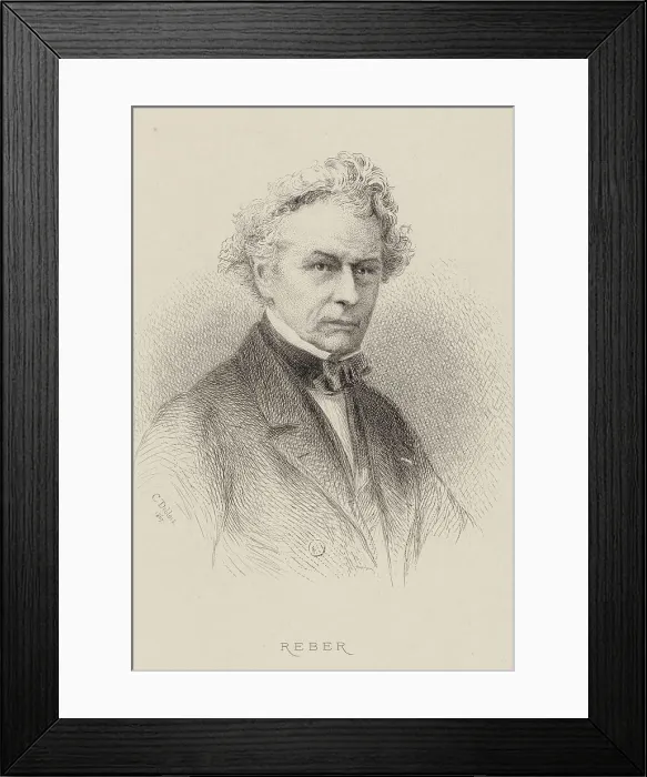 Framed Print : Portrait of the composer Napoléon-Henri Reber (1807-1880), 1867. Creator: Deblois, Charles Alphonse (1822-1883) Framed Print : Portrait of the composer Napoléon-Henri Reber (1807-1880), 1867. Creator: Deblois, Charles Alphonse (1822-1883)