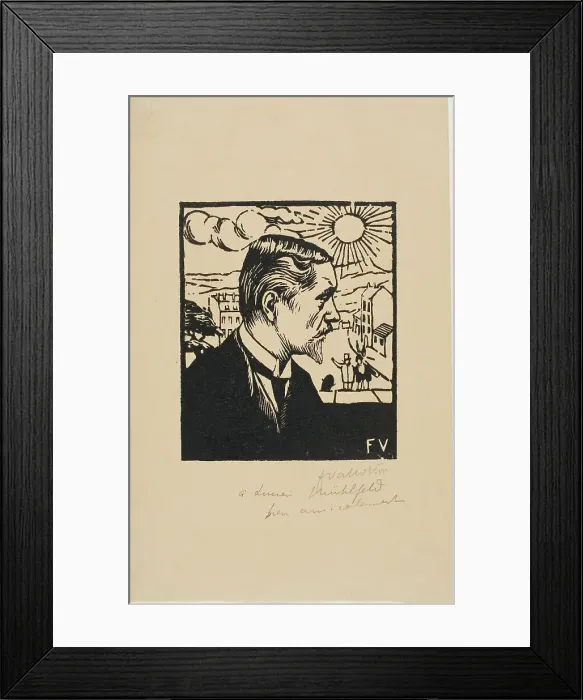 Framed Print : Self-Portrait, 1891. Creator: Félix Vallotton Framed Print : Self-Portrait, 1891. Creator: Félix Vallotton