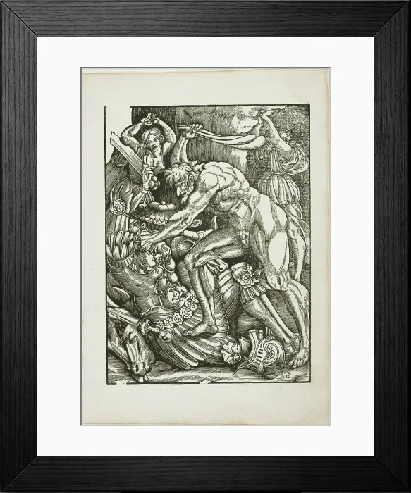Framed Print : The Labors of Hercules: Hercules and Cacus, c. 1528. Creator: Gabriel Salmon Framed Print : The Labors of Hercules: Hercules and Cacus, c. 1528. Creator: Gabriel Salmon