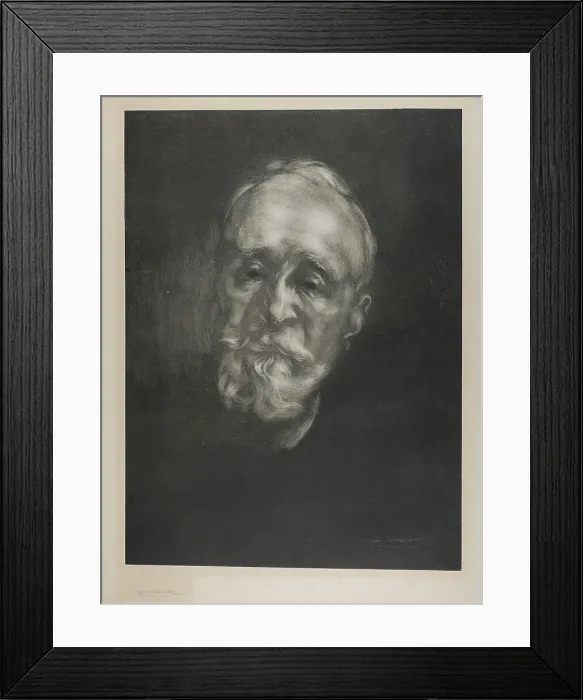Framed Print : Portrait of Puvis de Chavannes, 1897. Creator: Eugene Carriere Framed Print : Portrait of Puvis de Chavannes, 1897. Creator: Eugene Carriere