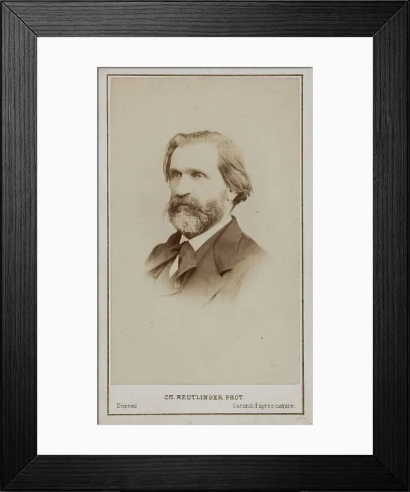 Framed Print : Portrait of the Composer Giuseppe Verdi (1813-1901). Creator: Photo studio Reutlinger, Paris Framed Print : Portrait of the Composer Giuseppe Verdi (1813-1901). Creator: Photo studio Reutlinger, Paris
