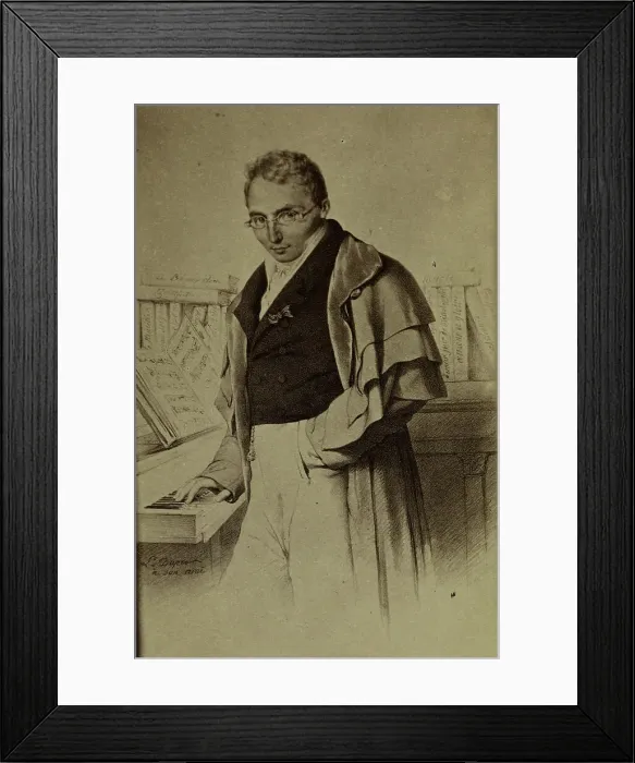 Framed Print : Portrait of the composer Louis-Joseph-Ferdinand Hérold (1791-1833). Creator: Dupré, Louis (1789-1837) Framed Print : Portrait of the composer Louis-Joseph-Ferdinand Hérold (1791-1833). Creator: Dupré, Louis (1789-1837)