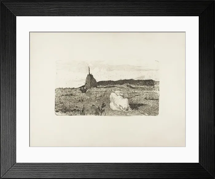 Framed Print : Holy Cow, after 1887. Creator: Giovanni Fattori Framed Print : Holy Cow, after 1887. Creator: Giovanni Fattori