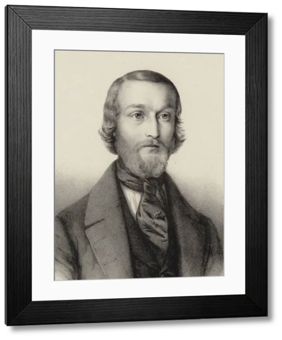 Framed Print : Portrait of the pianist and composer Joseph Schad (1812-1879). Creator: Charpentier, Auguste (1815-1880) Framed Print : Portrait of the pianist and composer Joseph Schad (1812-1879). Creator: Charpentier, Auguste (1815-1880)