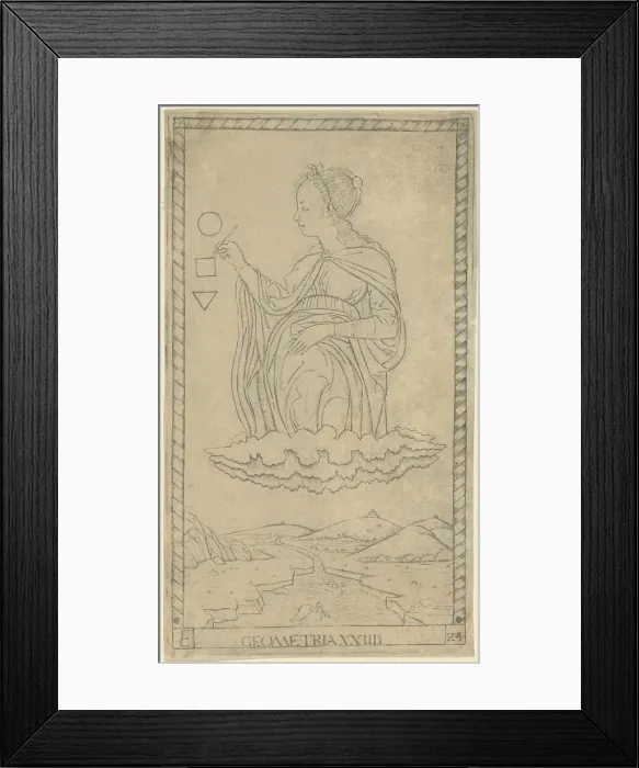 Framed Print : Geometry, plate 24 from Arts and Sciences, c.1465. Creator: Unknown Framed Print : Geometry, plate 24 from Arts and Sciences, c.1465. Creator: Unknown