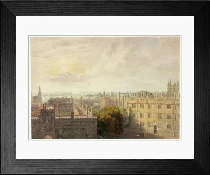 Framed Print : View From Radcliffe Library, n.d. Creator: Frederick Mackenzie Framed Print : View From Radcliffe Library, n.d. Creator: Frederick Mackenzie