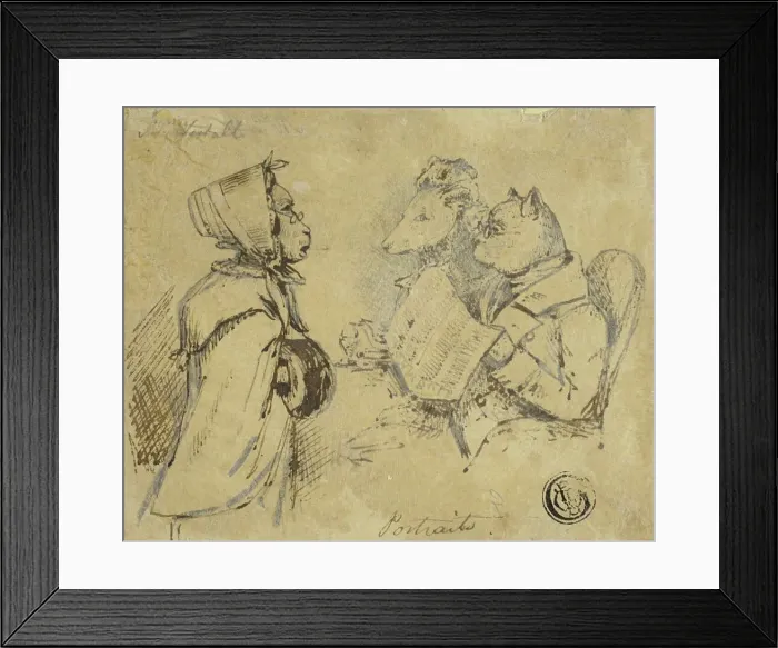 Framed Print : Portraits, n.d. Creator: Daniel Maclise Framed Print : Portraits, n.d. Creator: Daniel Maclise