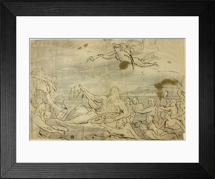 Framed Print : Study for Commerce or the Triumph of the Thames, 1767 / 80. Creator: James Barry Framed Print : Study for Commerce or the Triumph of the Thames, 1767 / 80. Creator: James Barry