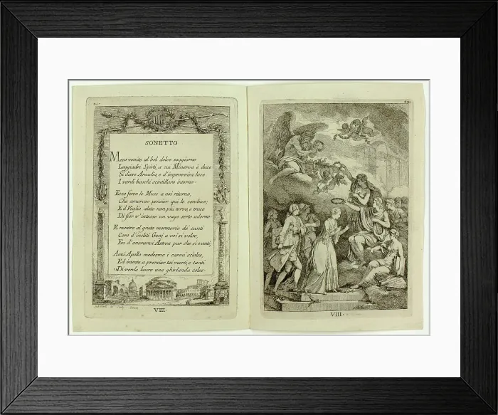 Framed Print : Plate 8, from Nella Venuta, 1764. Creator: Franz Edmund Weirotter Framed Print : Plate 8, from Nella Venuta, 1764. Creator: Franz Edmund Weirotter