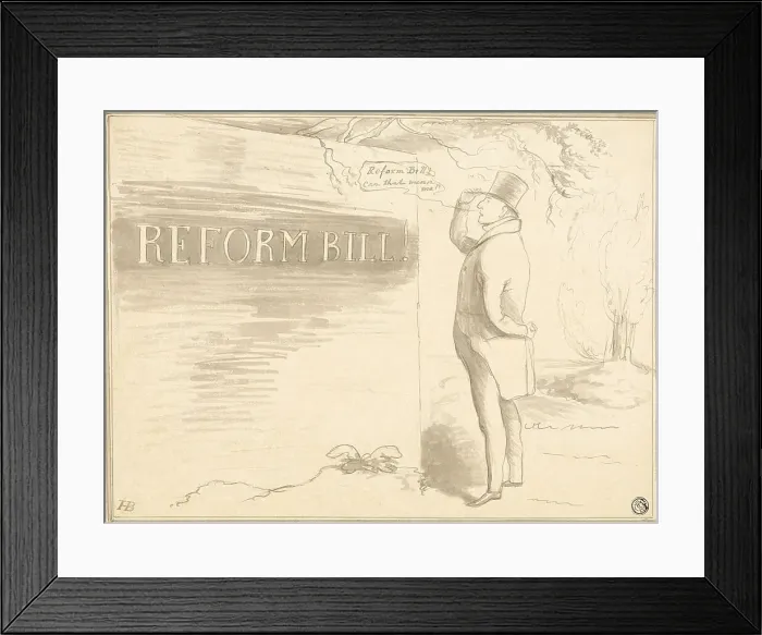 Framed Print : The Handwriting on the Wall, n.d. Creator: John Doyle Framed Print : The Handwriting on the Wall, n.d. Creator: John Doyle