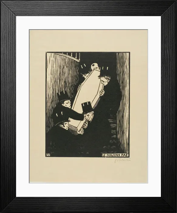 Framed Print : A Tight Corner, 1893. Creator: Félix Vallotton Framed Print : A Tight Corner, 1893. Creator: Félix Vallotton