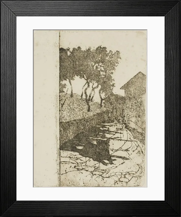 Framed Print : The Black Dog, n.d. Creator: Giovanni Fattori Framed Print : The Black Dog, n.d. Creator: Giovanni Fattori