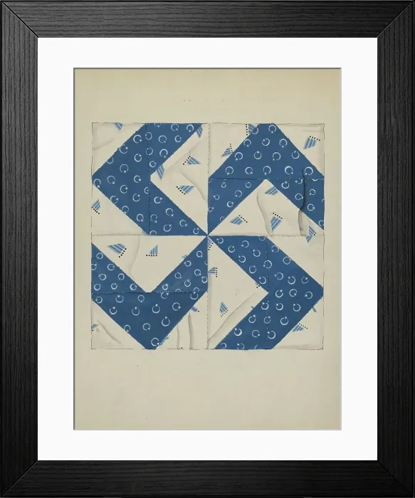 Framed Print : Patchwork Pattern, c. 1936. Creator: Evelyn Bailey Framed Print : Patchwork Pattern, c. 1936. Creator: Evelyn Bailey