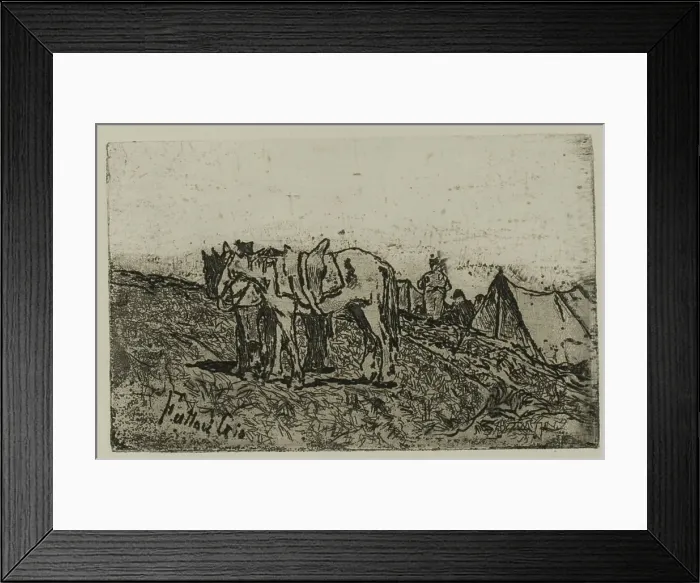 Framed Print : Maneuvers, n.d. Creator: Giovanni Fattori Framed Print : Maneuvers, n.d. Creator: Giovanni Fattori