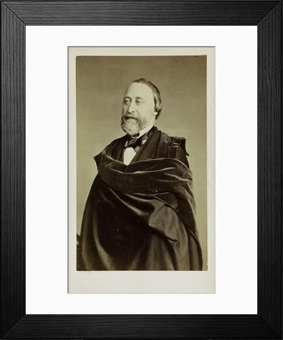 Framed Print : Portrait of the flautist and composer Louis Dorus (1812-1896), c. 1875. Creator: Franck (François Gobinet de Villechole) (1816-1906) Framed Print : Portrait of the flautist and composer Louis Dorus (1812-1896), c. 1875. Creator: Franck (François Gobinet de Villechole) (1816-1906)