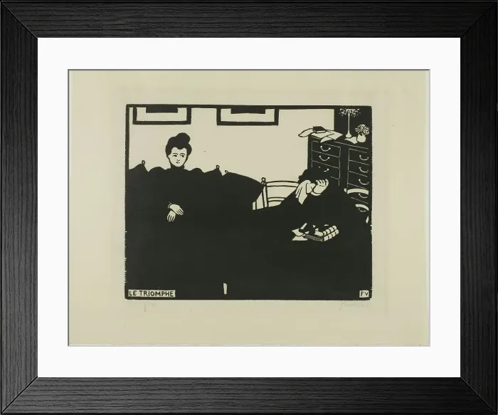 Framed Print : The Triumph, plate two from Intimacies, 1898. Creator: Félix Vallotton Framed Print : The Triumph, plate two from Intimacies, 1898. Creator: Félix Vallotton