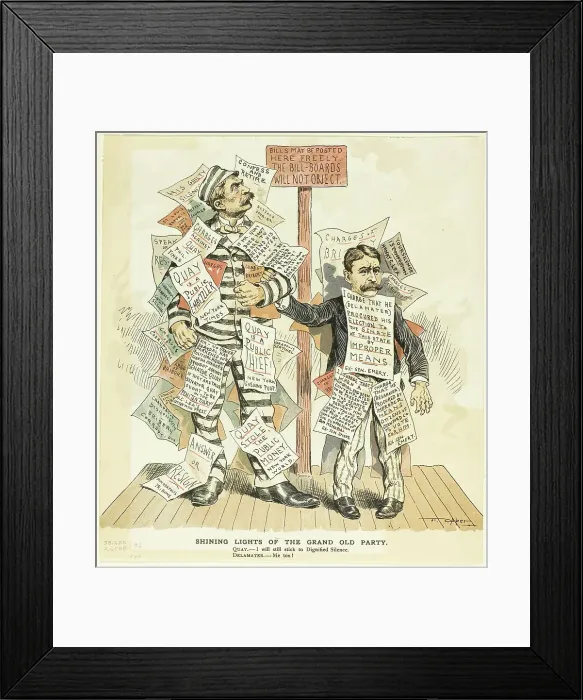 Framed Print : Shining Lights of the Grand Old Party, 1890. Creator: Frederick Burr Opper Framed Print : Shining Lights of the Grand Old Party, 1890. Creator: Frederick Burr Opper